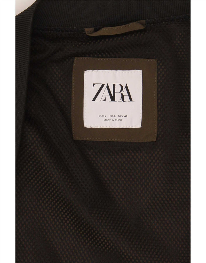 Zara Herren Bomberjacke UK 40 Large Khaki