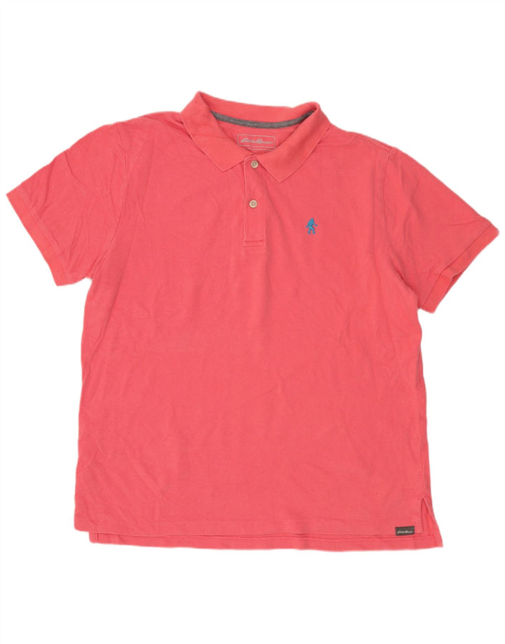 EDDIE BAUER Herren-Poloshirt, groß, rosa Baumwolle