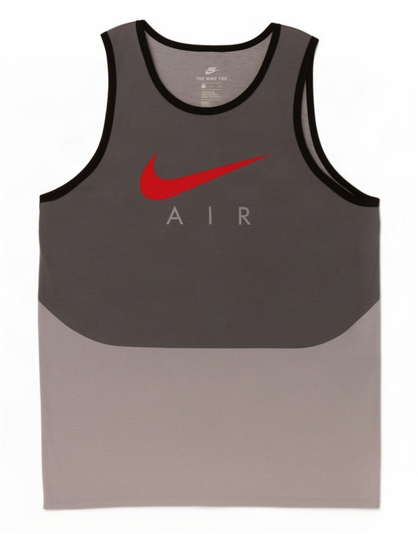 Nike Herren Athletic Cut Grafik-Trägershirt Mittelgraues Farbblock-Polyester