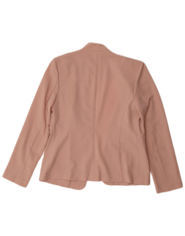 Marks & Spencer Womens Open Blazer Jacke UK 12 Mittelrosa Polyester