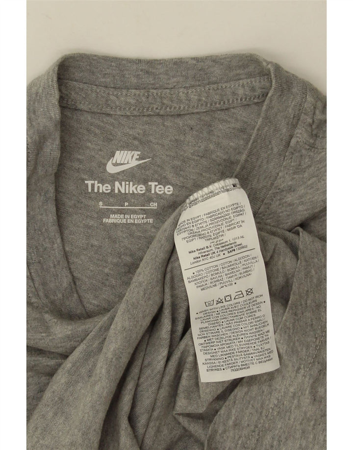 Nike Herren T-Shirt Top Small Grau gefleckte Baumwolle
