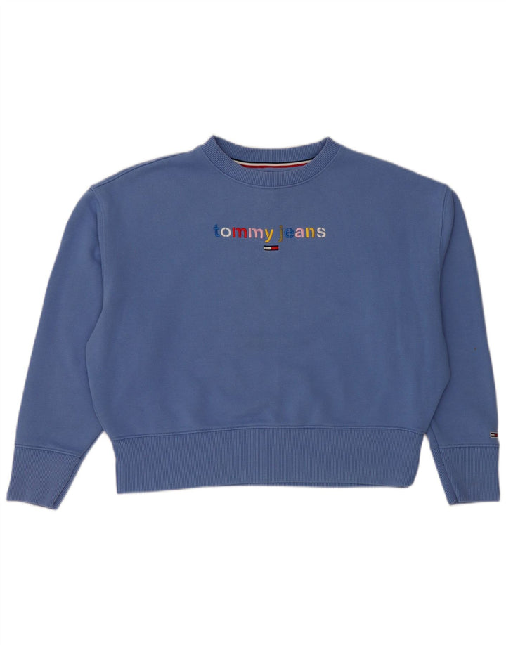 Damen Crop Graphic Sweatshirt Pullover UK 6 XS