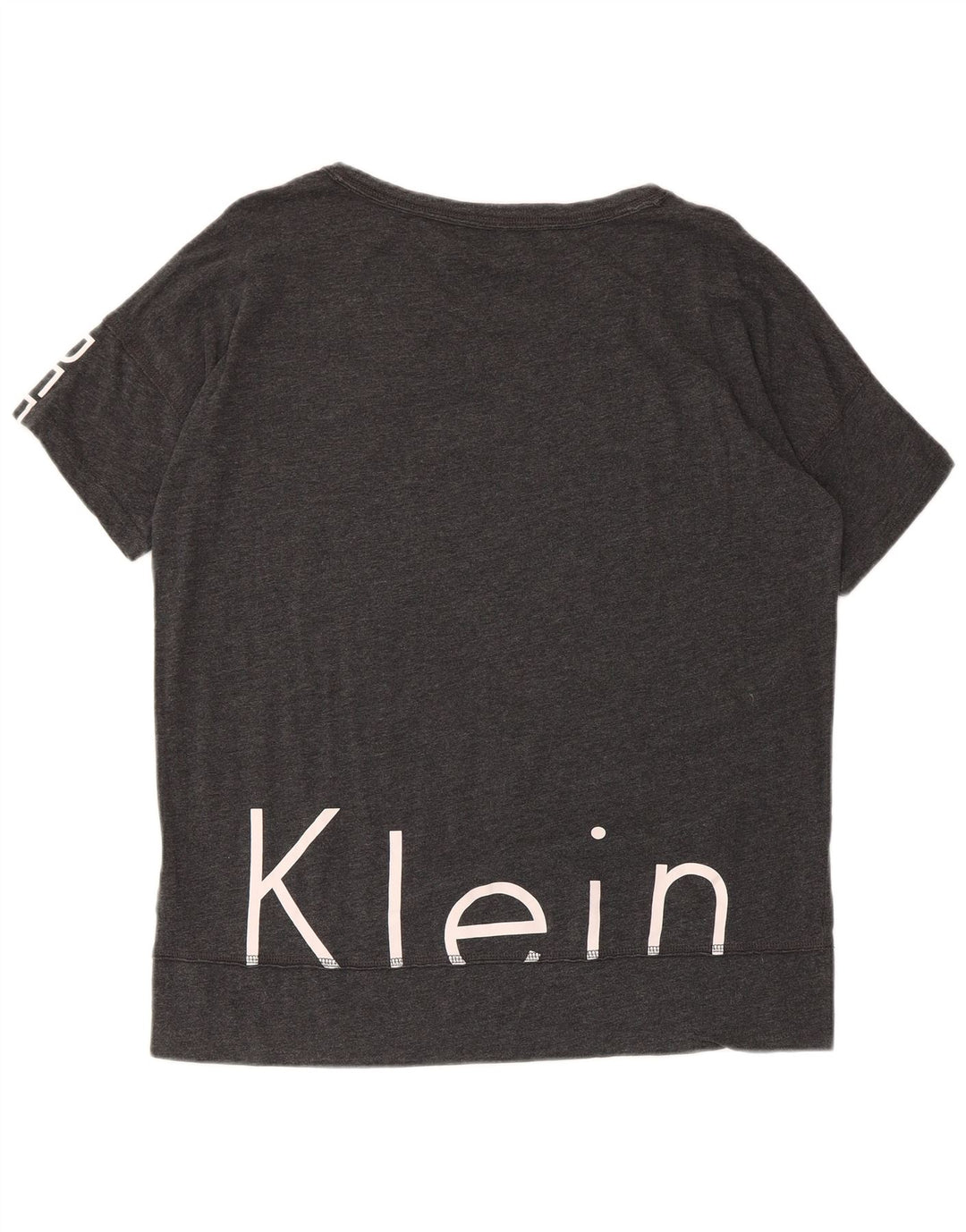 Calvin Klein Damen Performance Graphic T-Shirt Top UK 14 Mittelgrau