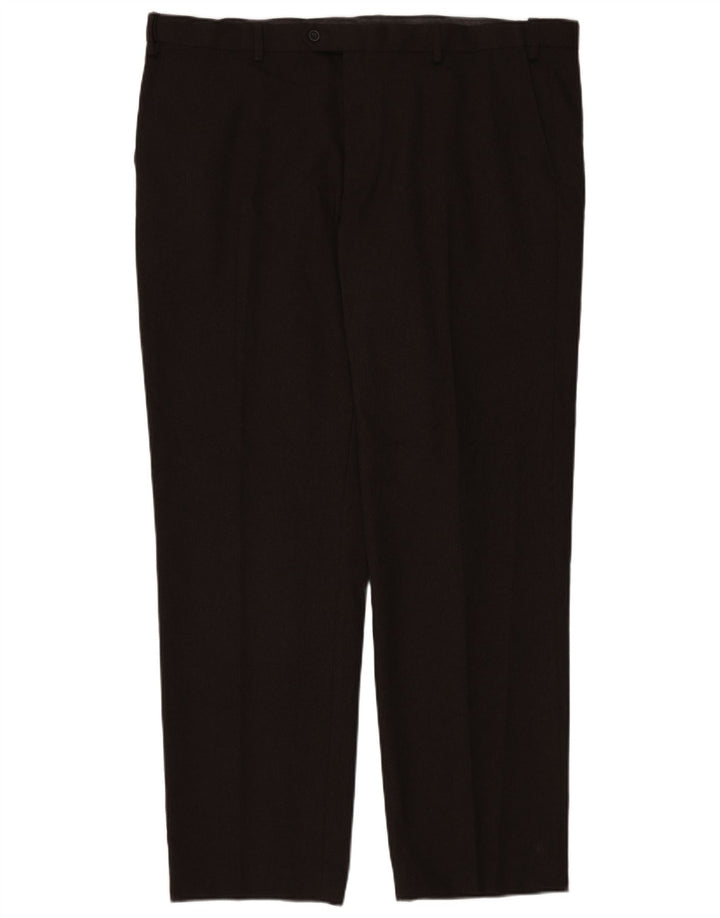 Marks & Spencer Herren-Anzughose mit normaler Passform, W44, L33, braun, Polyester