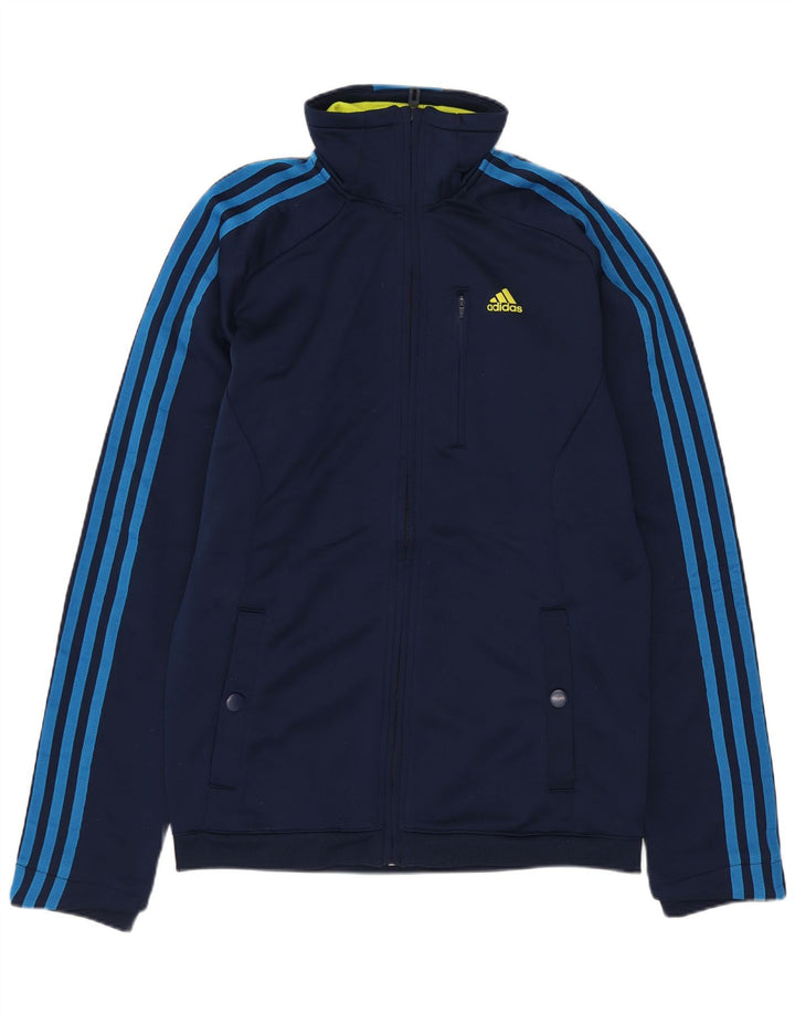 Adidas Herren Climalite Trainingsanzug Top Jacke Small Marineblau Polyester
