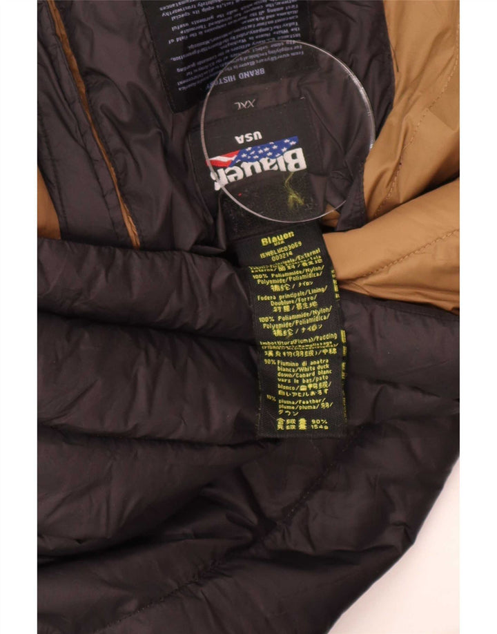 Blauer Herren Wattierte Jacke UK 44 2XL Schwarz Polyamid
