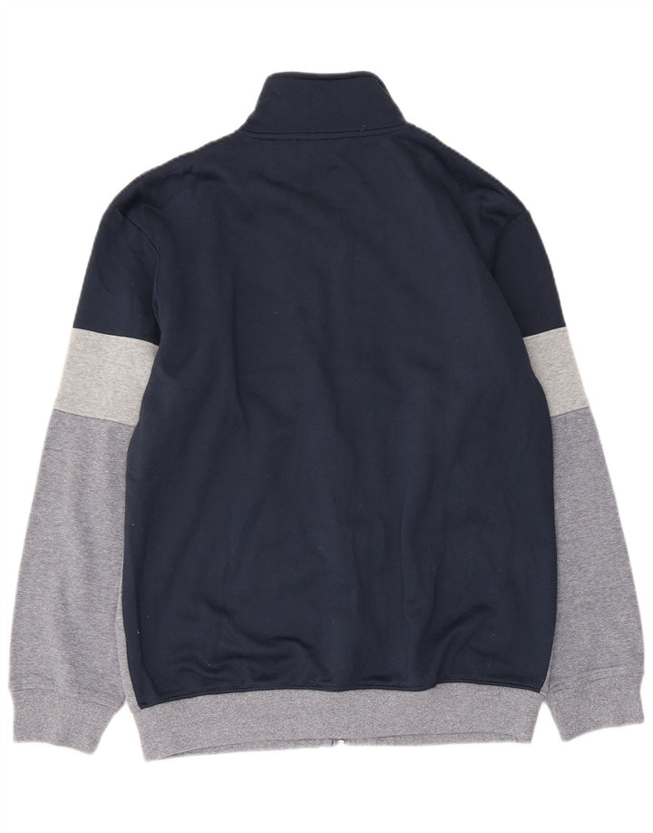 Superga Herren-Trainingsanzug-Top-Jacke, große graue Colourblock-Baumwolle