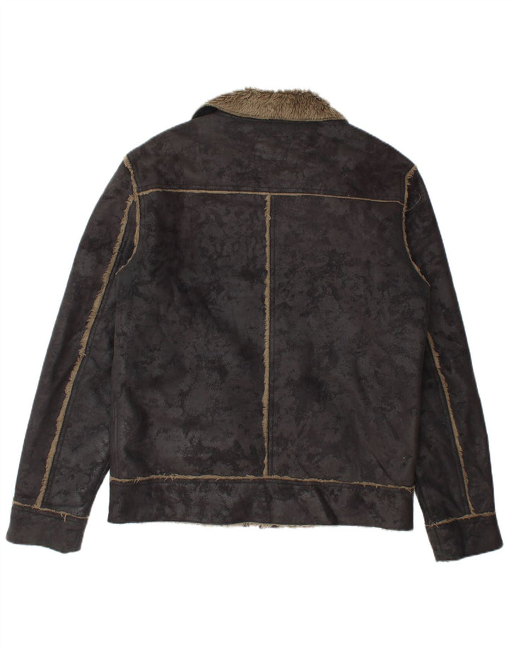 Rip Curl Herren Zip Sherpa Jacke UK 36 Small Black Tie Dye Polyester