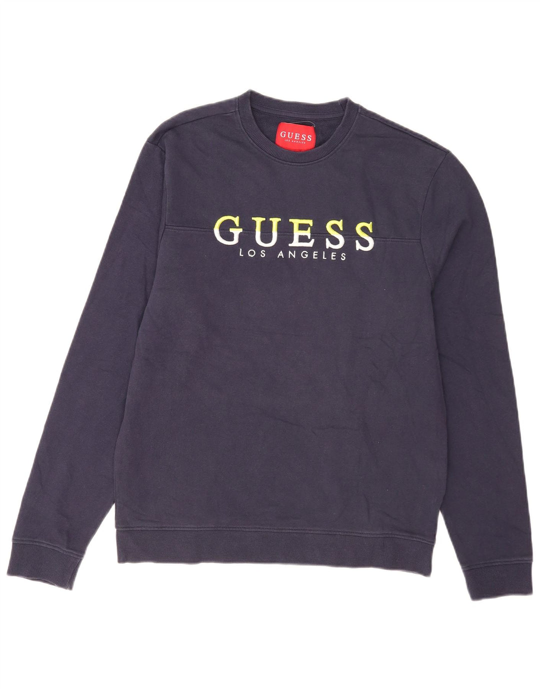 Guess Herren-Sweatshirt mit Grafik, mittlere marineblaue Baumwolle