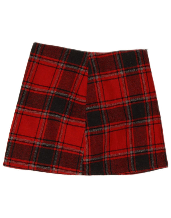 Susy Mix Damen Minirock Medium W28 Rot kariertes Acryl