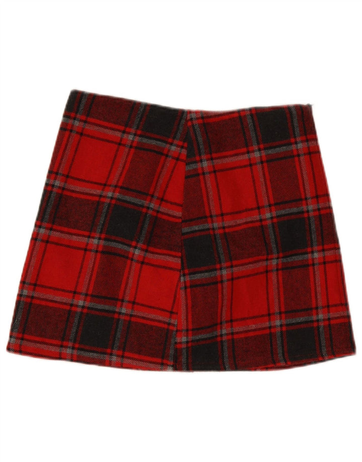 Susy Mix Damen Minirock Medium W28 Rot kariertes Acryl