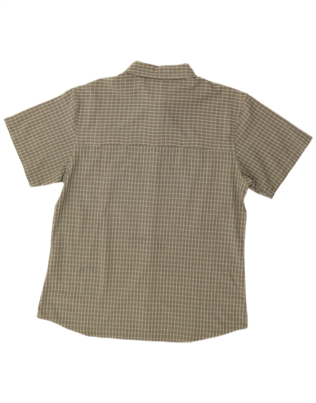 JACK WOLFSKIN Damen Kurzarmhemd UK 18 XL Khaki Check Polyester
