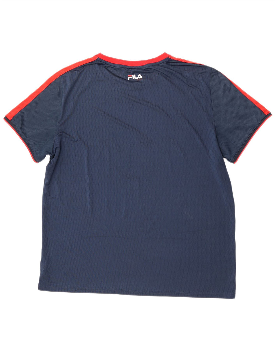 Fila Herren T-Shirt Top 2XL Marineblau Colourblock Polyester