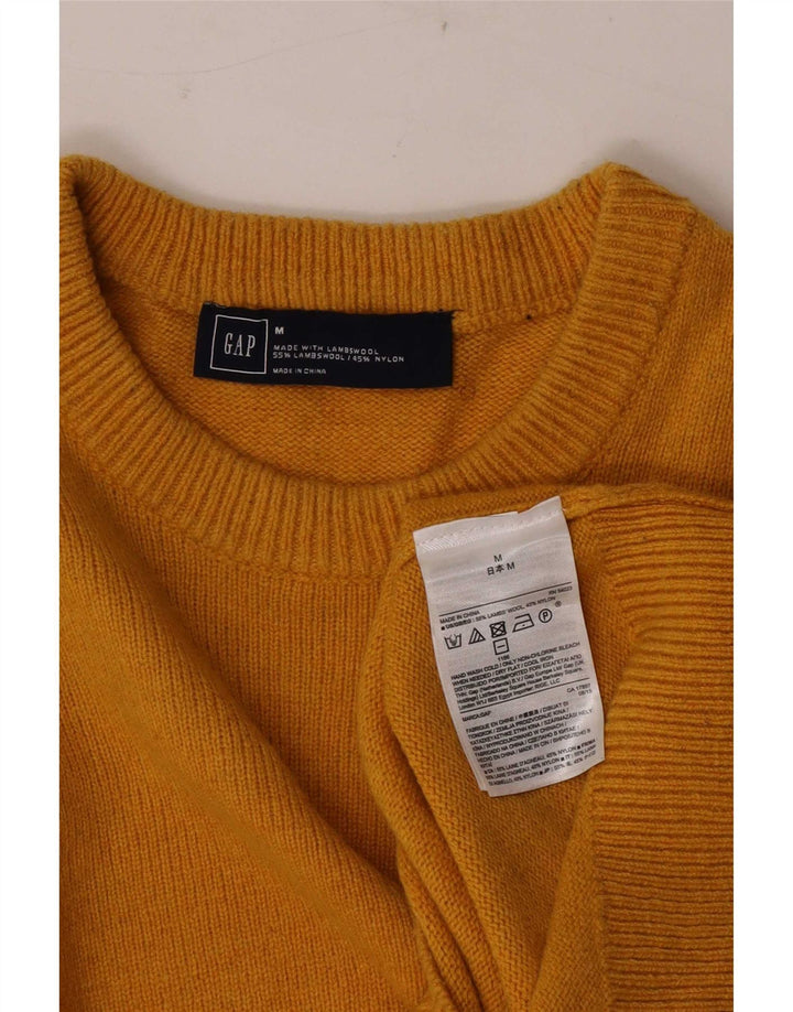 Gap Herren-Pullover mit Rundhalsausschnitt, mittelgelbe Lammwolle