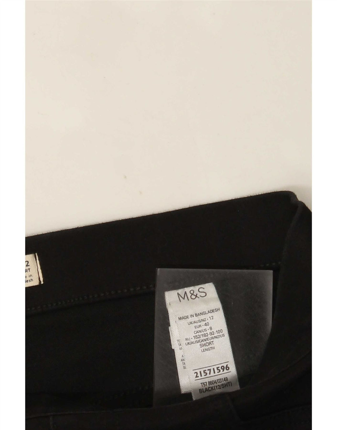 Marks & Spencer Damen kurze Jegging-Jeans UK 12 Medium W30 L26 Schwarz