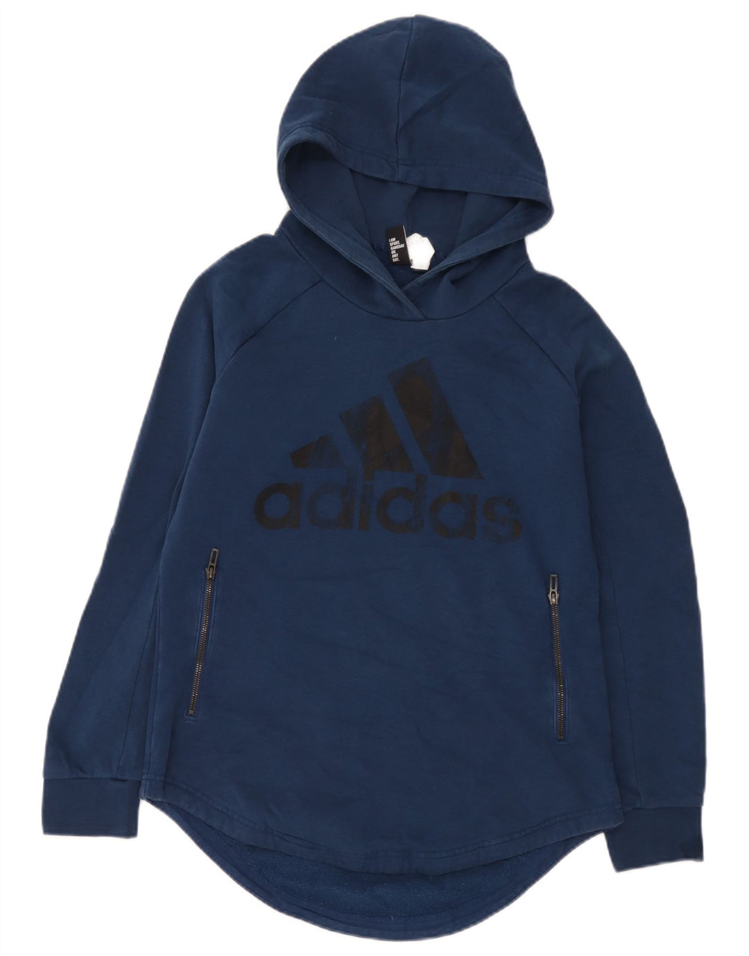 Adidas Herren Graphic Hoodie Pullover mittelblaue Baumwolle