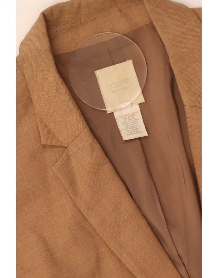 J. Crew Damen-Blazerjacke mit 2 Knöpfen, US 10, große braune Wolle