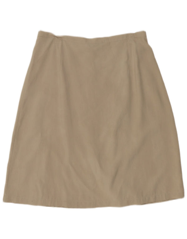 Blunauta Damen A-Linienrock IT 40 Small W28 Beige Seide