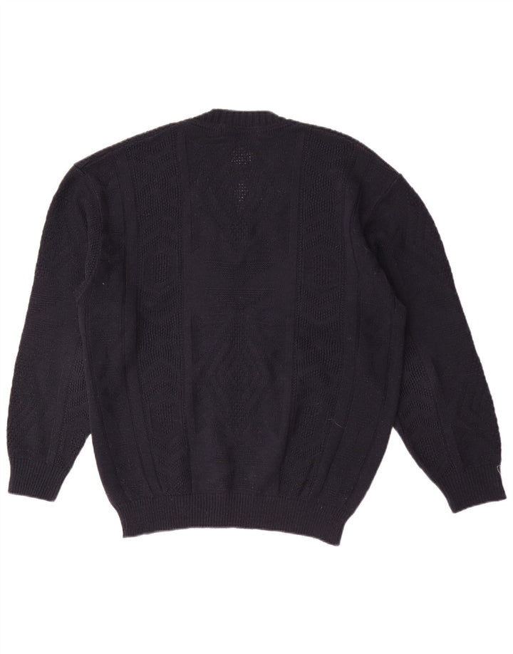 Marks & Spencer Herren-Pullover mit V-Ausschnitt, Mittelblau, Acryl