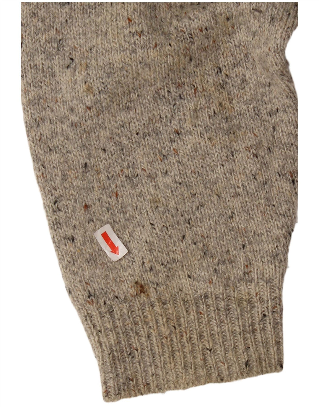 Superdry Herren-Pullover mit Rundhalsausschnitt, 3XL, grau gefleckte Wolle