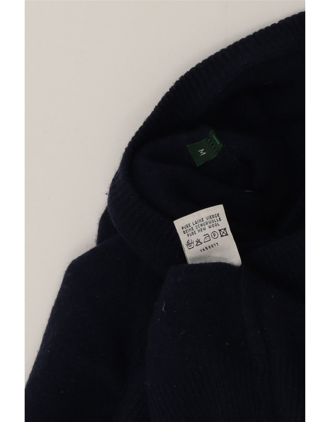 Henry Cottons Herren-Pullover mit V-Ausschnitt, mittlerer marineblauer Schurwolle
