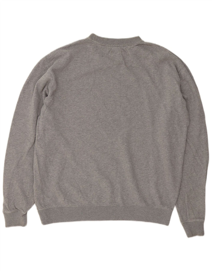 Jack Wills Herren-Sweatshirt-Pullover aus mittelgrau gefleckter Baumwolle