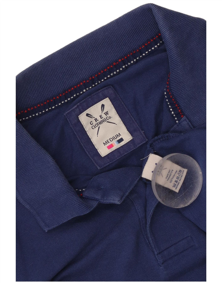 Crew Clothing Herren-Poloshirt aus mittelblauer Baumwolle