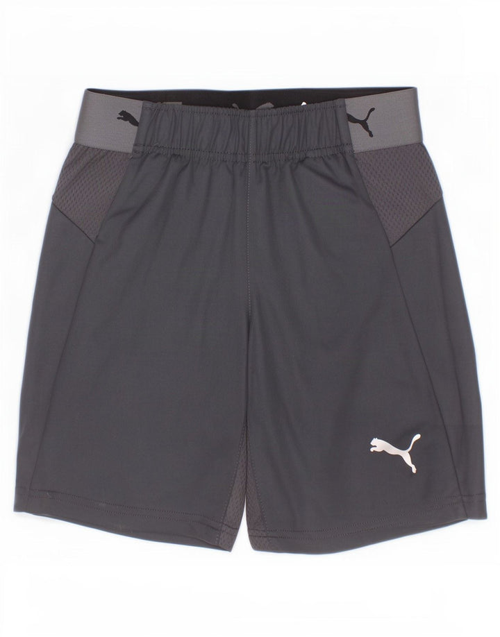 Puma Boys Graphic Sport Shorts 9-10 Jahre Graues Polyester