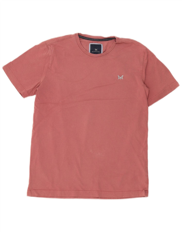 Crew Clothing Herren-T-Shirt aus mittelrosa Baumwolle