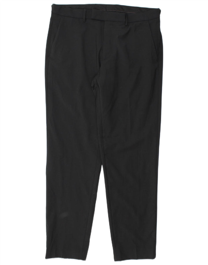 Marks & Spencer Herren Autograph Slim Anzughose W34 L31 Schwarze Wolle