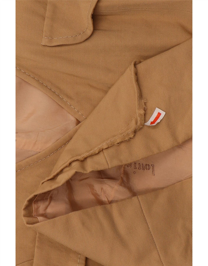 Louis Feraud Damen 5-Knopf-Blazerjacke EU 48 2XL Beige Wolle