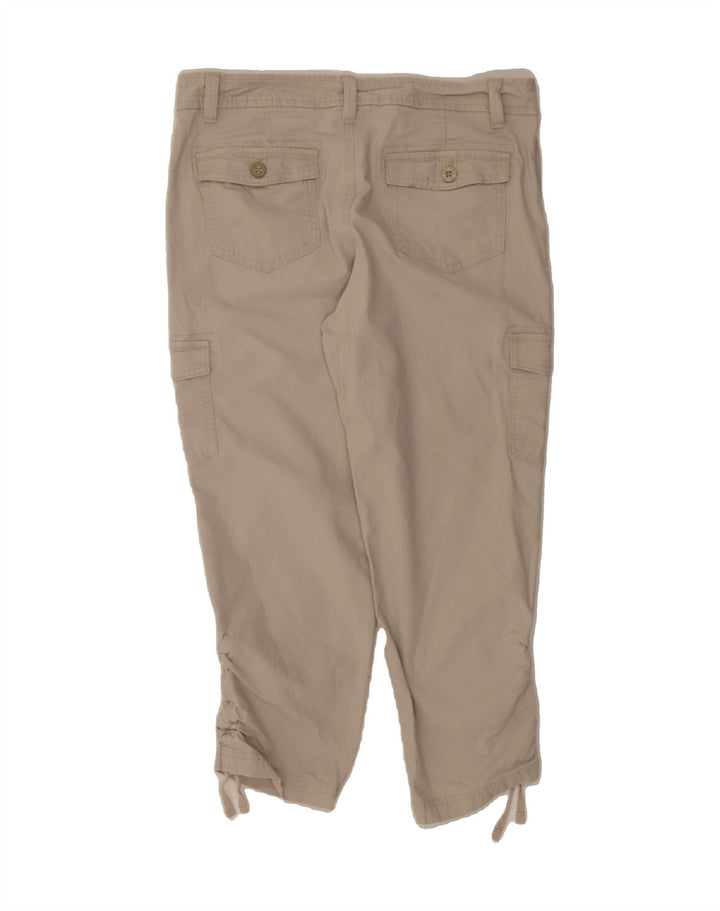 EDDIE BAUER Womens Cargo Capri Trousers US 8 Medium W30 L24 Grey Cotton Vintage Eddie Bauer and Second-Hand Eddie Bauer from Messina Hembry 
