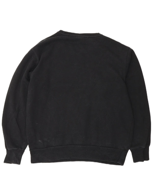 Ellesse Womens Graphic Sweatshirt Pullover UK 18 XL Schwarz Baumwolle