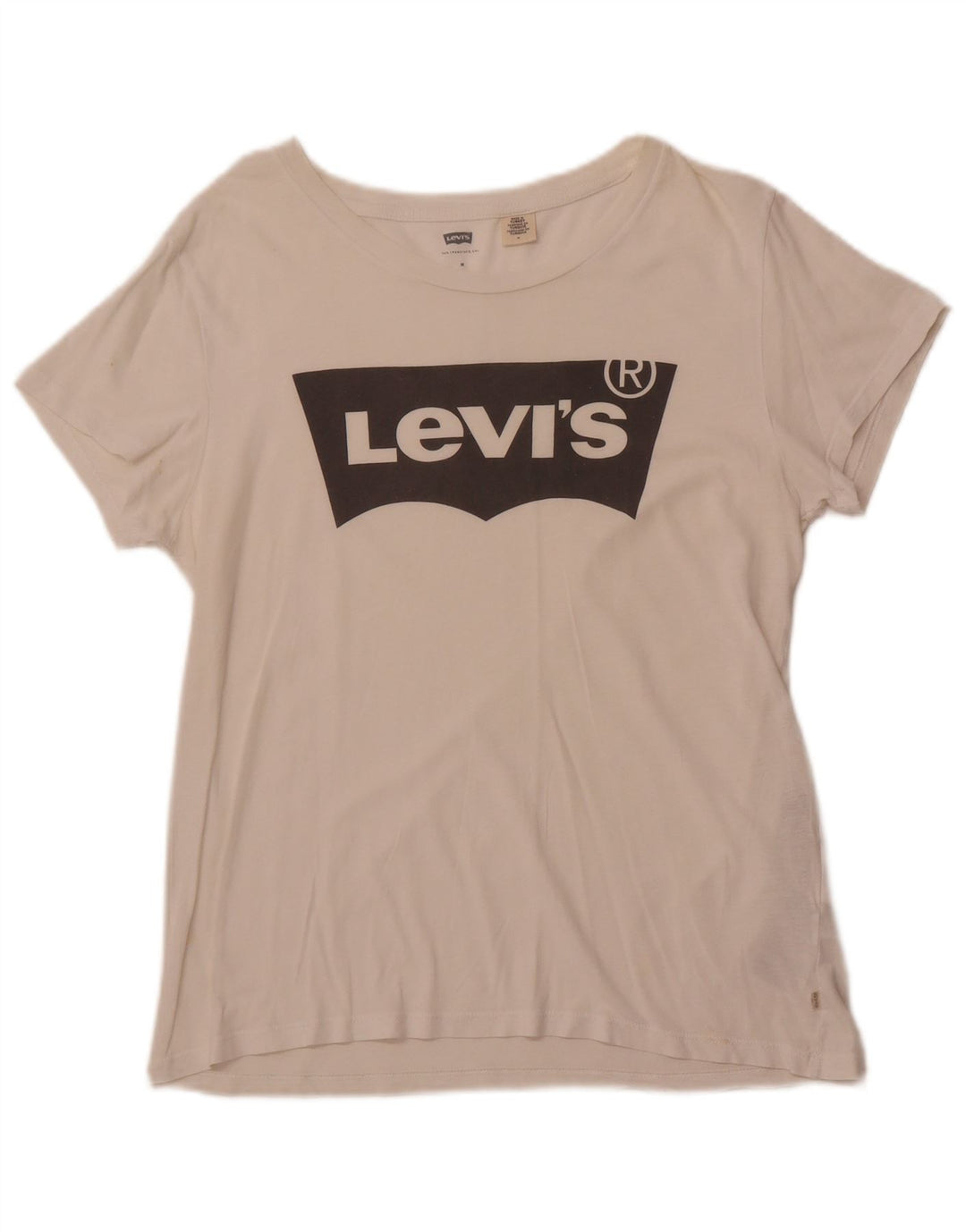 LEVI'S Damen-T-Shirt mit Grafik, UK 12, mittelweiße Baumwolle