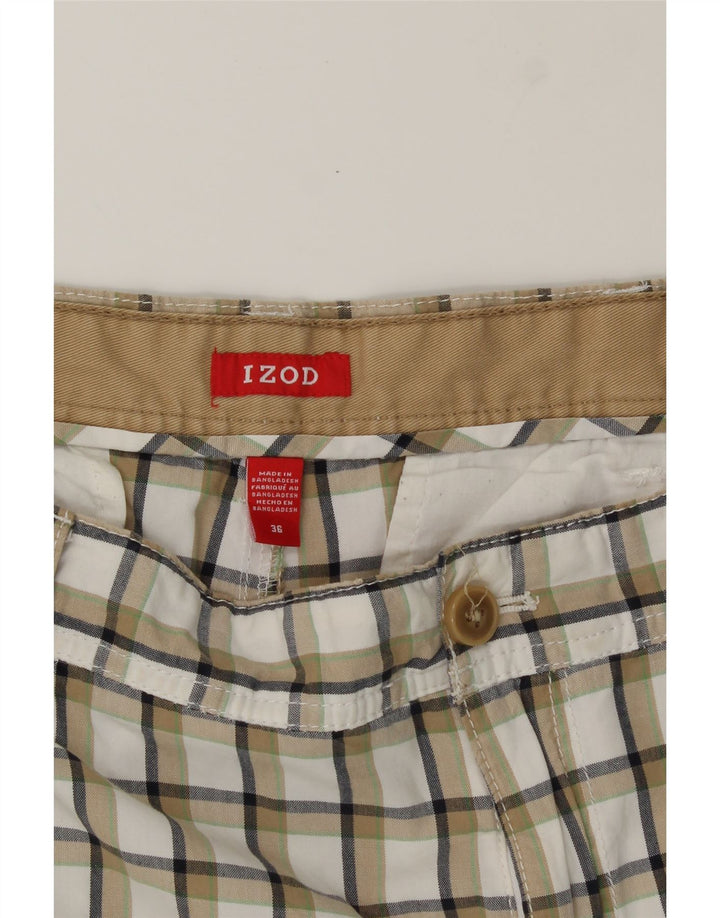 IZOD Mens Chino Shorts W36 Large  Multicoloured Check Cotton Vintage Izod and Second-Hand Izod from Messina Hembry 