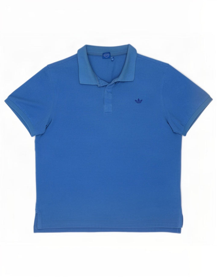 Adidas Herren Poloshirt Große blaue Baumwolle