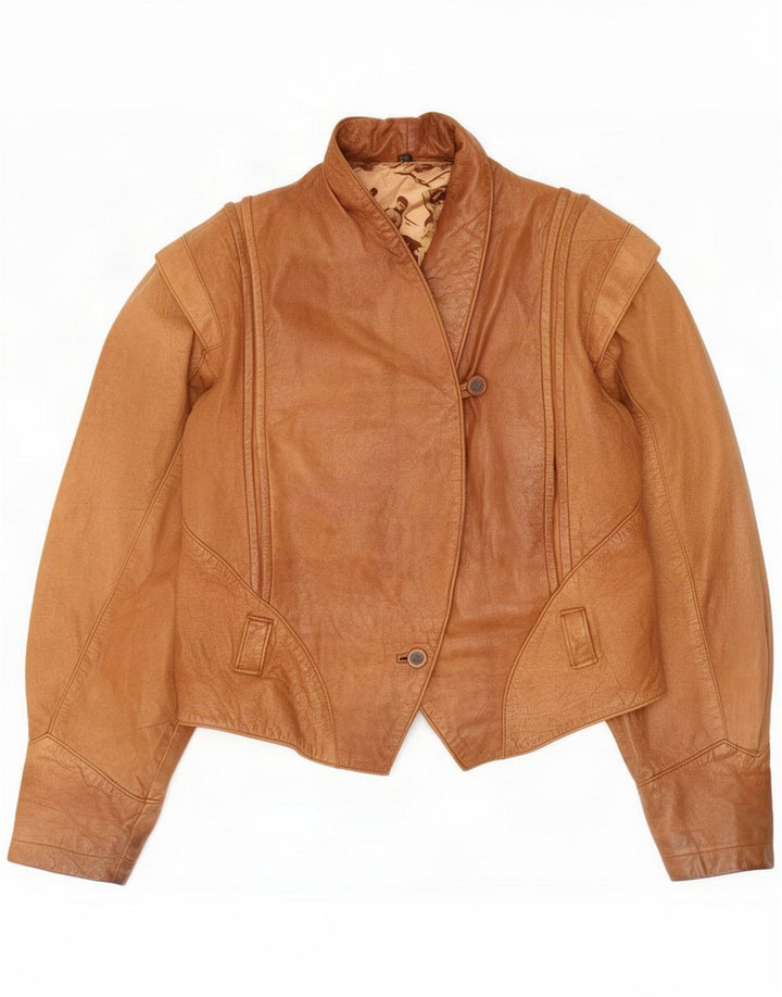 Vintage Damen Lederjacke EU 38 Medium Beige