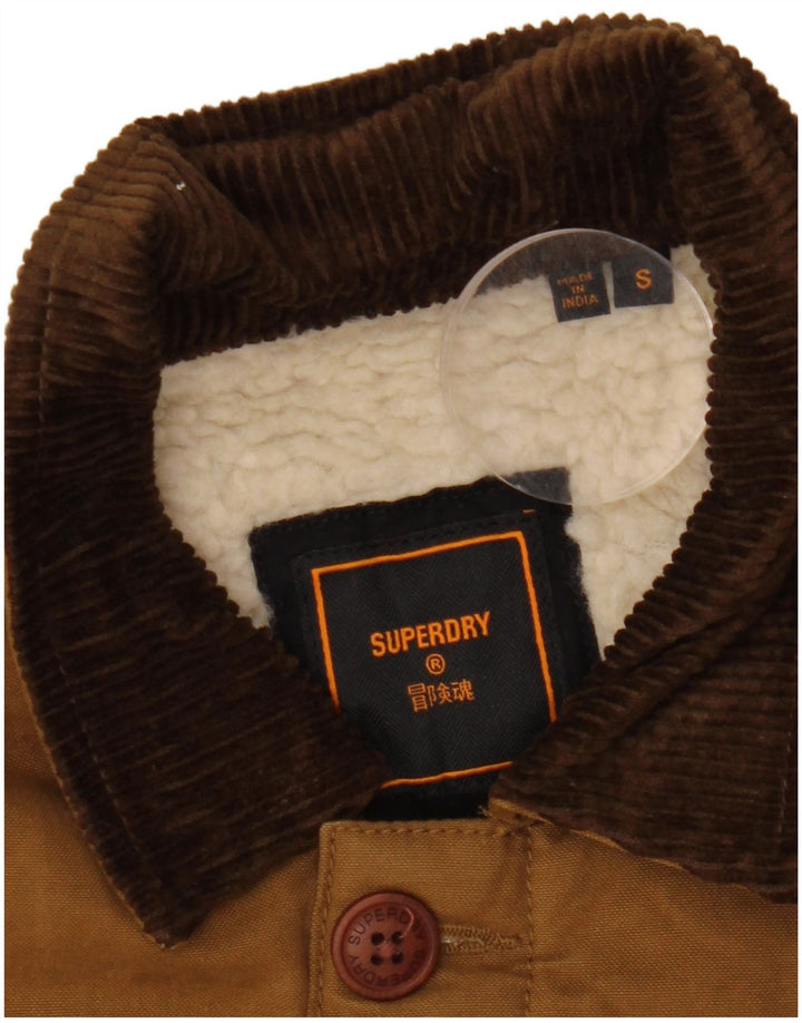 Superdry Herren Windjacke UK 36 Small Braun Polyester
