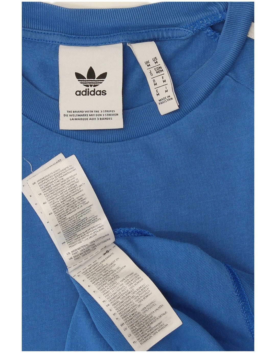 Adidas Herren T-Shirt Top mittelblaue Baumwolle