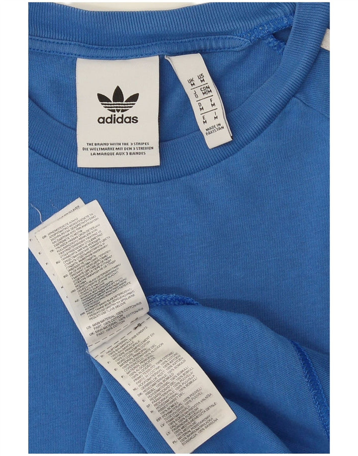 Adidas Herren T-Shirt Top mittelblaue Baumwolle