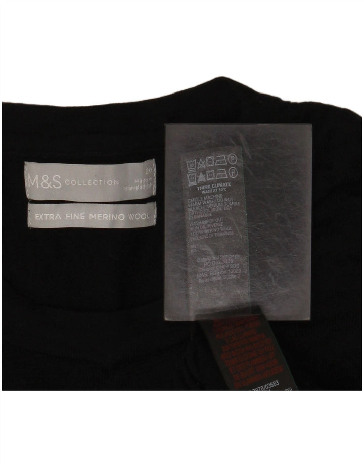 MARKS & SPENCER Damen-Pullover mit Rundhalsausschnitt, Gr. 20, 2XL, Schwarz