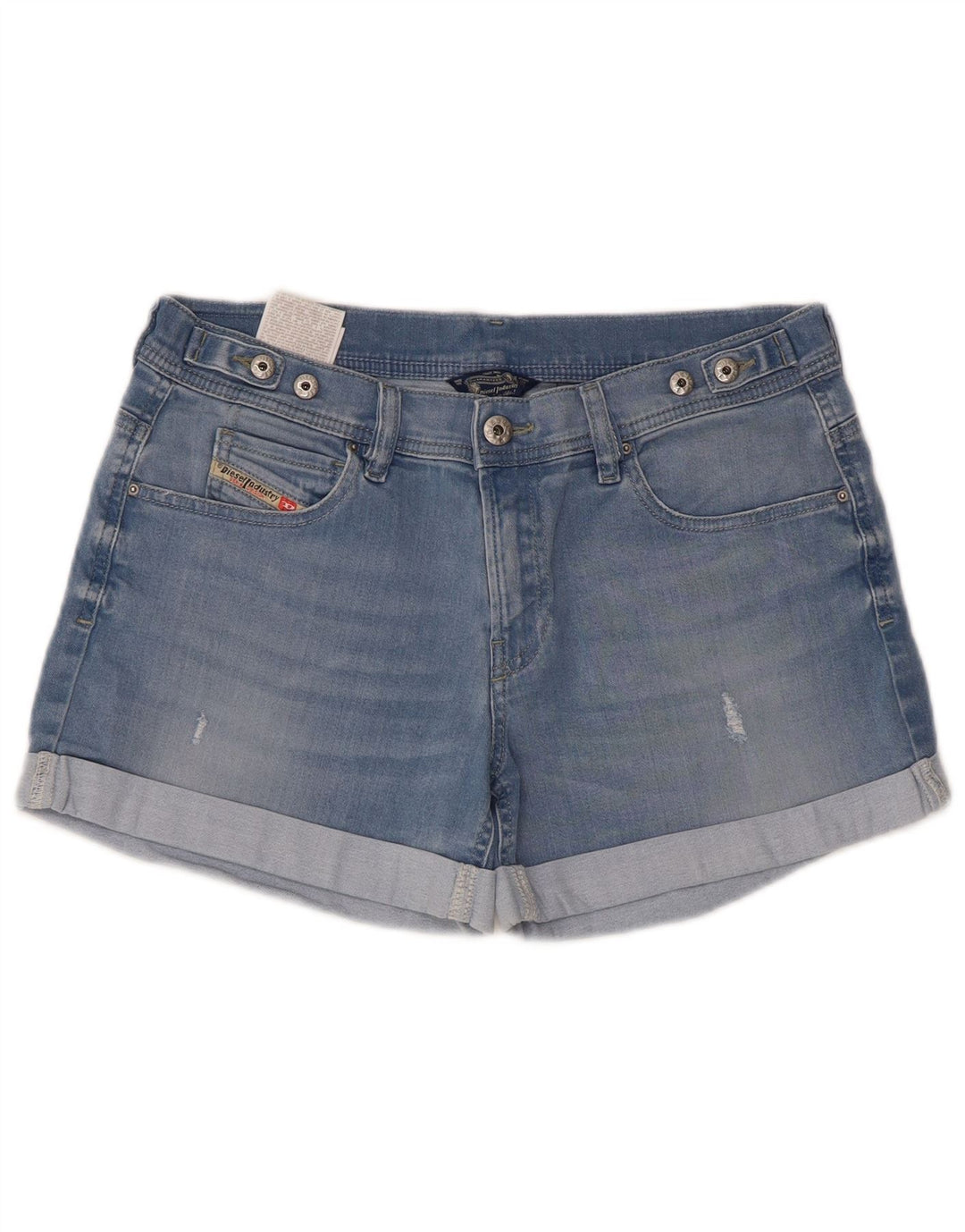 Diesel Damen Jeansshorts W28 mittelblaue Baumwolle