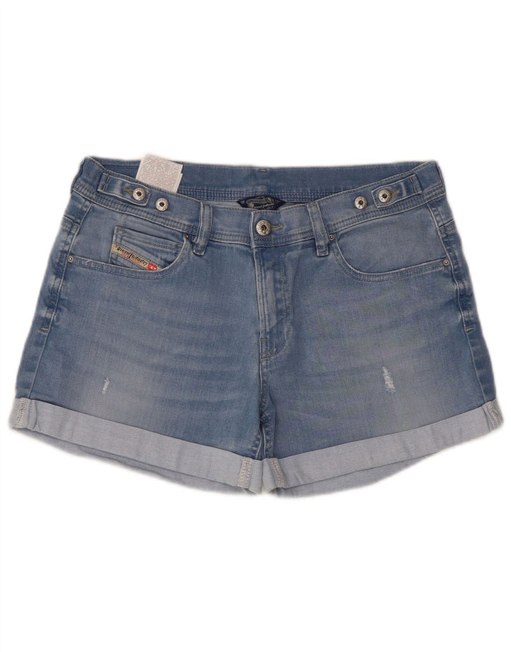 Diesel Damen Jeansshorts W28 mittelblaue Baumwolle