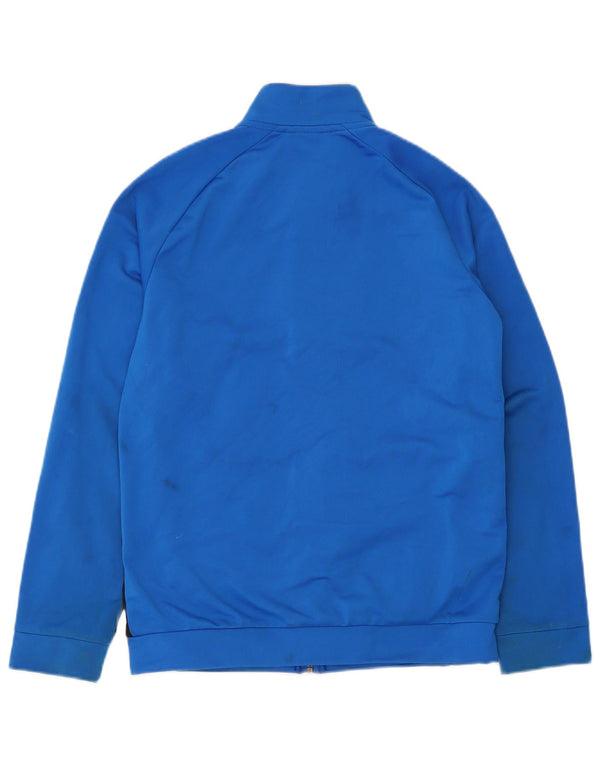 Puma Jungen Grafik-Trainingsanzug-Top-Jacke, 13–14 Jahre, blaues Farbblockdesign