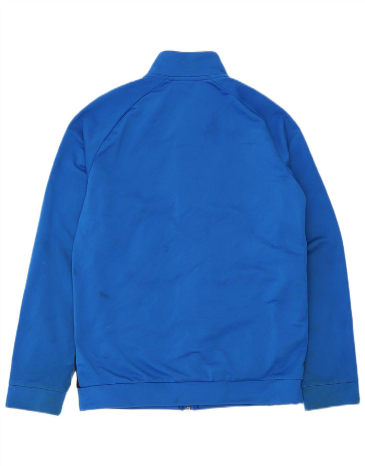 Puma Jungen Grafik-Trainingsanzug-Top-Jacke, 13–14 Jahre, blaues Farbblockdesign