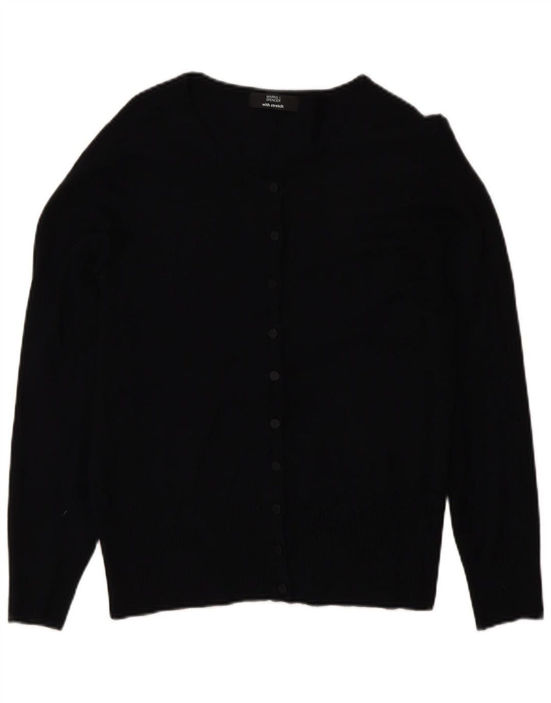 Marks & Spencer Damen-Cardigan-Pullover UK 12 Mittelschwarze Viskose