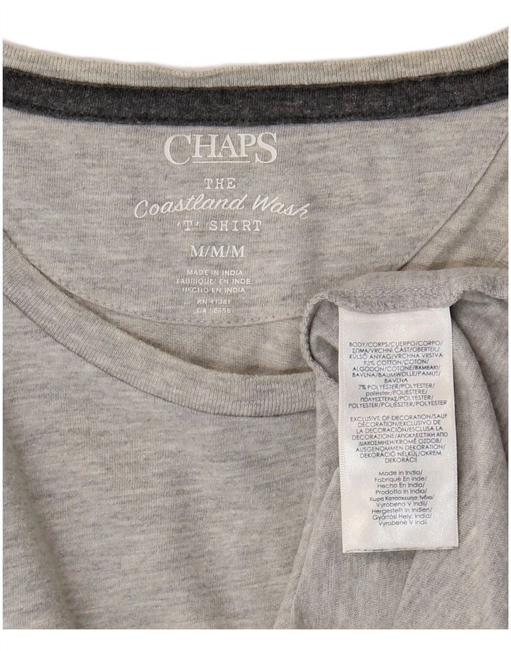 Chaps Damen T-Shirt-Oberteil aus mittelgrauer Baumwolle