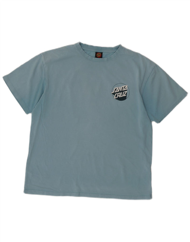 Santa Cruz Herren-T-Shirt mit Grafik, mittelblaue Baumwolle