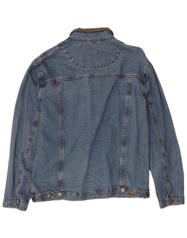 Atlas For Men Herren Jeansjacke UK 40 Große blaue Baumwolle