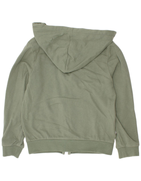 Timberland Jungen-Kapuzenpullover mit grafischem Reißverschluss, 7–8 Jahre, grüne Baumwolle